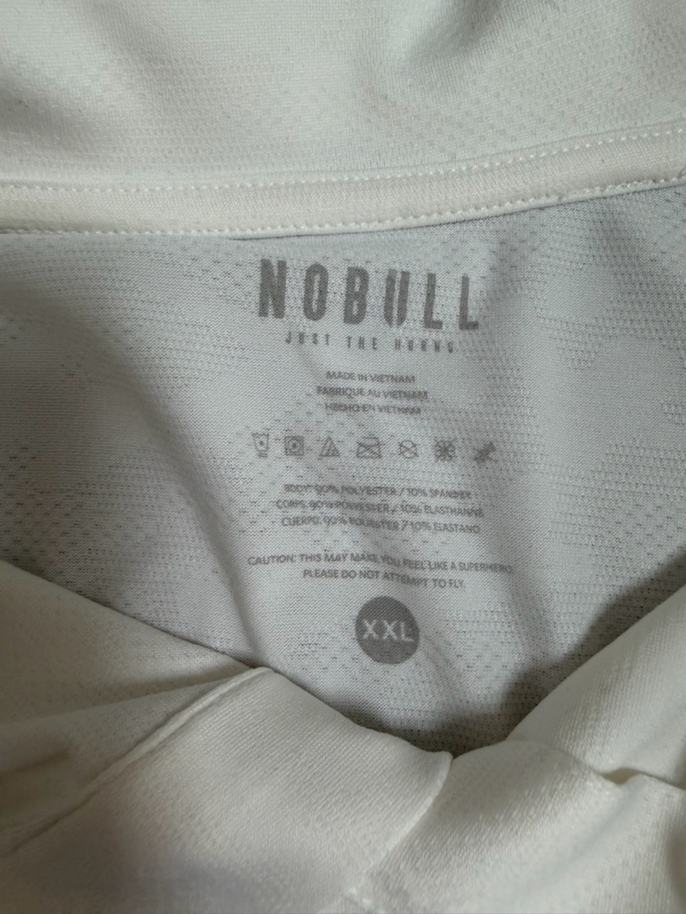 NOBULL Men's White Performance Polo, Camo Textured, Lightweight, EUC, XXL - Picture 2 of 4